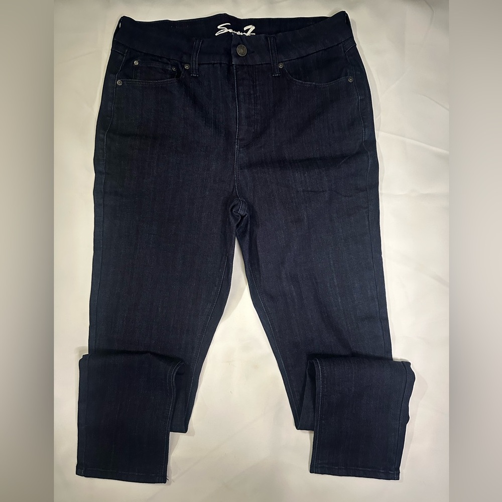 Seven7 Woman’s Deep Indigo Skinny Jeans